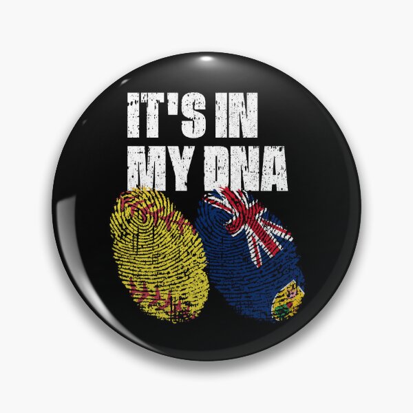 Item preview, IT'S IN MY DNA Softball - Turks and Caicos Islands Flag Fingerprint  designed and sold by CosmoKitsch.