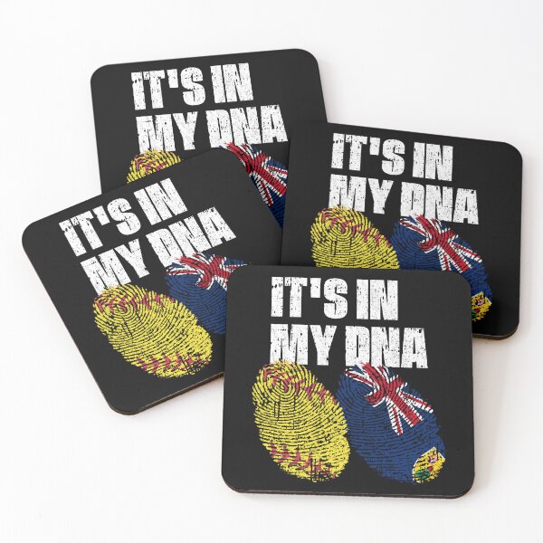 Item preview, IT'S IN MY DNA Softball - Turks and Caicos Islands Flag Fingerprint  designed and sold by CosmoKitsch.