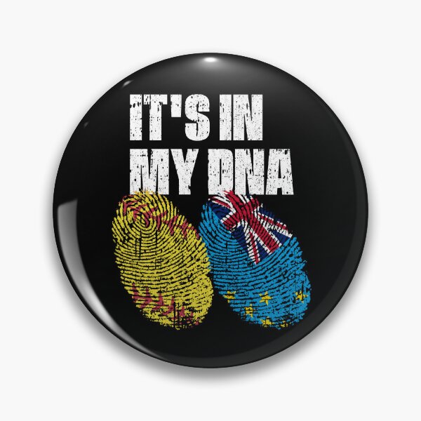Item preview, IT'S IN MY DNA Softball - Tuvalu Flag Fingerprint  designed and sold by CosmoKitsch.