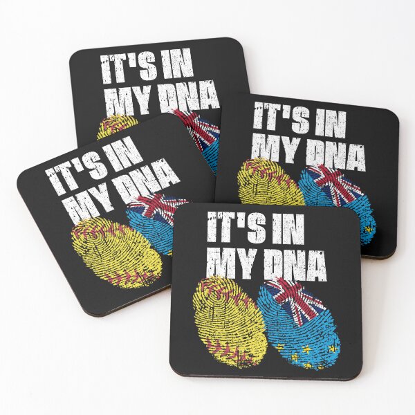 Item preview, IT'S IN MY DNA Softball - Tuvalu Flag Fingerprint  designed and sold by CosmoKitsch.