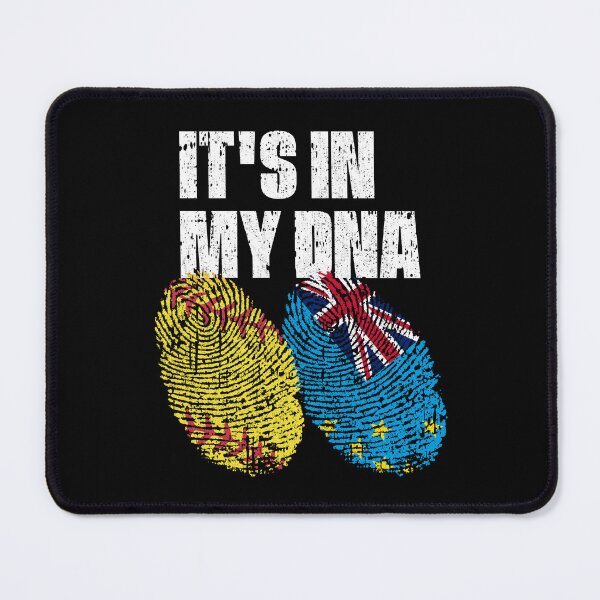 Item preview, IT'S IN MY DNA Softball - Tuvalu Flag Fingerprint designed and sold by CosmoKitsch.
