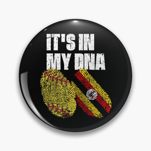 Item preview, IT'S IN MY DNA Softball - Uganda Flag Fingerprint  designed and sold by CosmoKitsch.