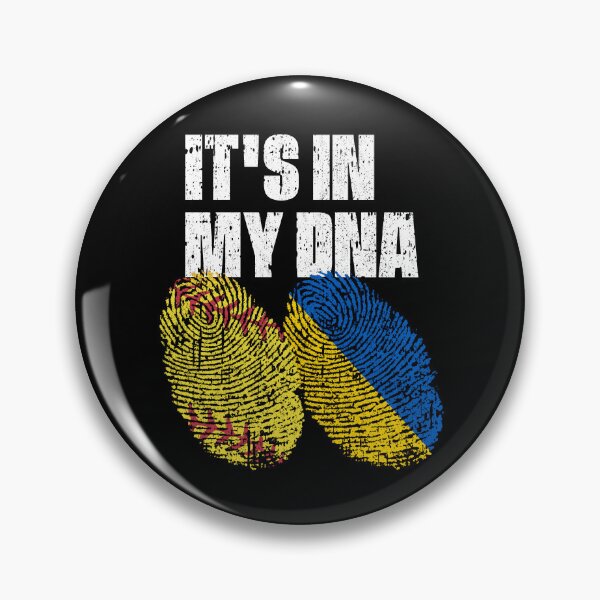 Item preview, IT'S IN MY DNA Softball - Ukraine Flag Fingerprint  designed and sold by CosmoKitsch.
