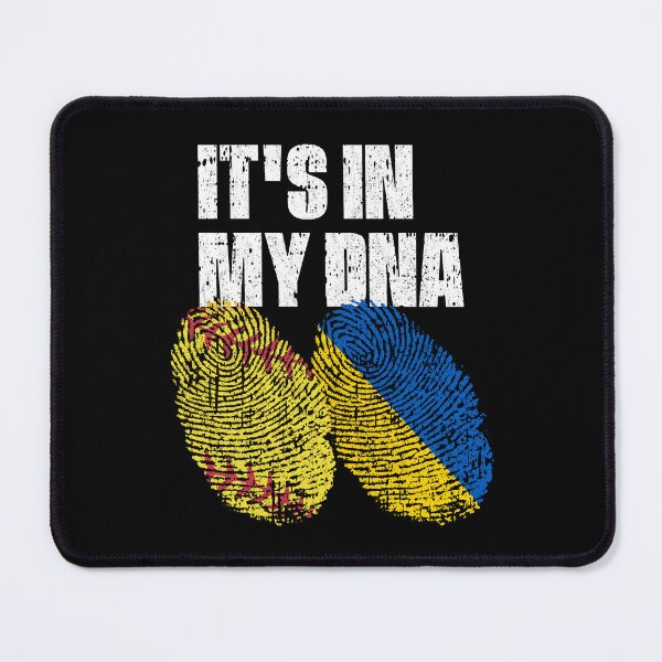 Item preview, IT'S IN MY DNA Softball - Ukraine Flag Fingerprint designed and sold by CosmoKitsch.