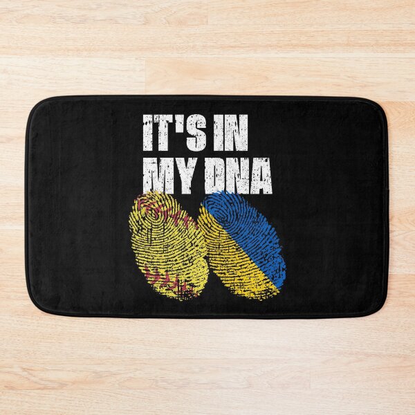 Item preview, IT'S IN MY DNA Softball - Ukraine Flag Fingerprint  designed and sold by CosmoKitsch.