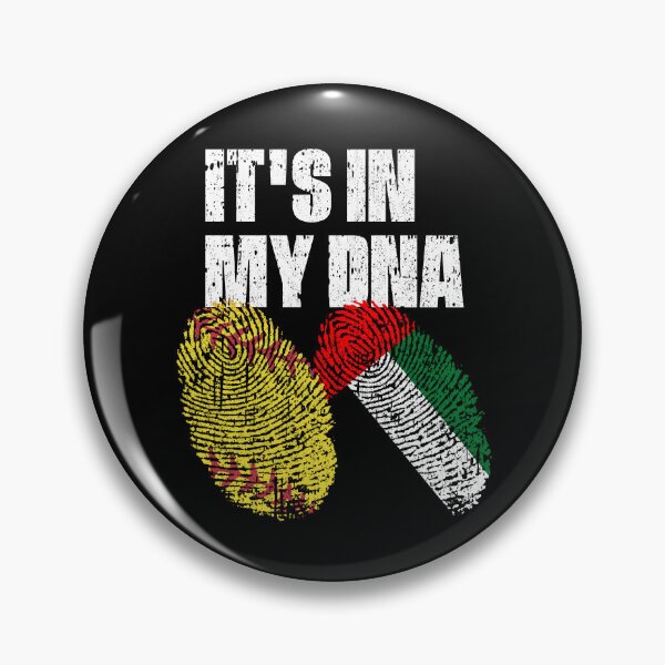 Item preview, IT'S IN MY DNA Softball - United Arab Emirates Flag Fingerprint  designed and sold by CosmoKitsch.