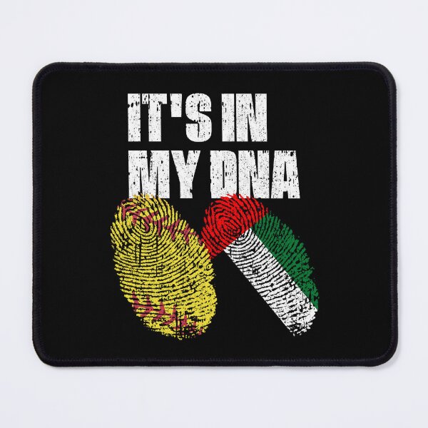 Item preview, IT'S IN MY DNA Softball - United Arab Emirates Flag Fingerprint designed and sold by CosmoKitsch.