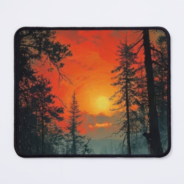 Item preview, Misty forest at sunset designed and sold by insiyah7253.