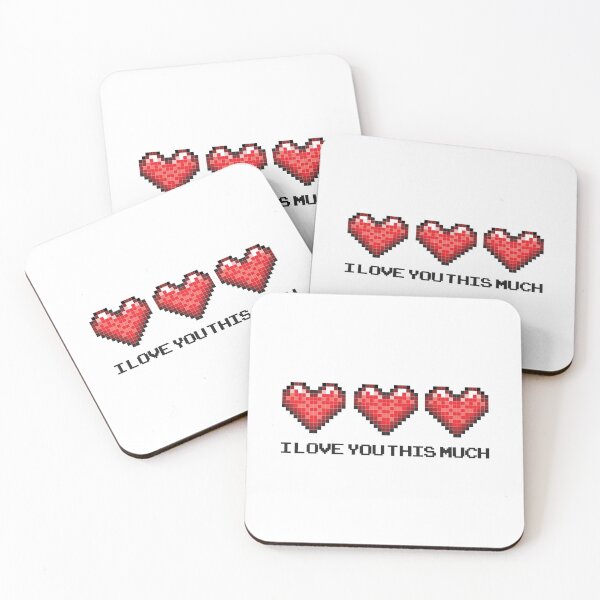 Item preview, I love You This Much, Valintines Day Hearts designed and sold by blackdogshop.