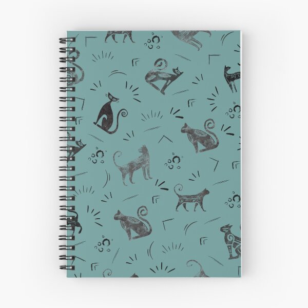 Item preview, Cave Art Cats on Gray Cyan designed and sold by KSimpson838.
