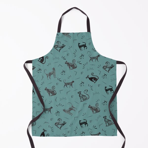 Item preview, Cave Art Cats on Gray Cyan designed and sold by KSimpson838.