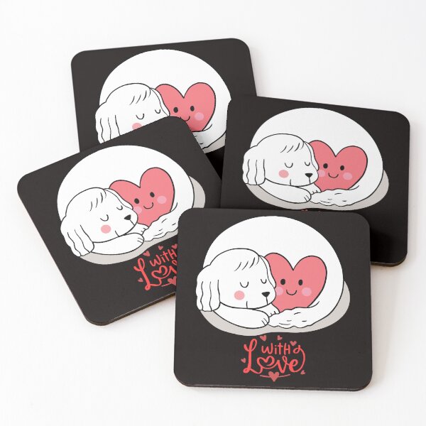 Item preview, With Love Dog And Heart. designed and sold by Dinasshop.