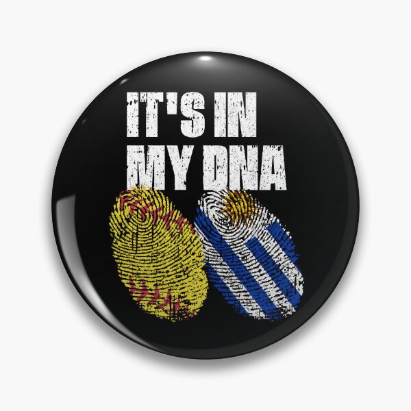 Item preview, IT'S IN MY DNA Softball - Uruguay Flag Fingerprint  designed and sold by CosmoKitsch.