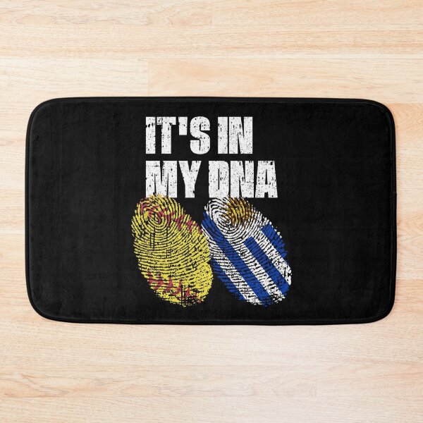 Item preview, IT'S IN MY DNA Softball - Uruguay Flag Fingerprint  designed and sold by CosmoKitsch.