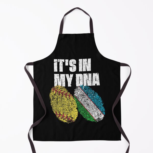 Item preview, IT'S IN MY DNA Softball - Uzbekistan Flag Fingerprint designed and sold by CosmoKitsch.
