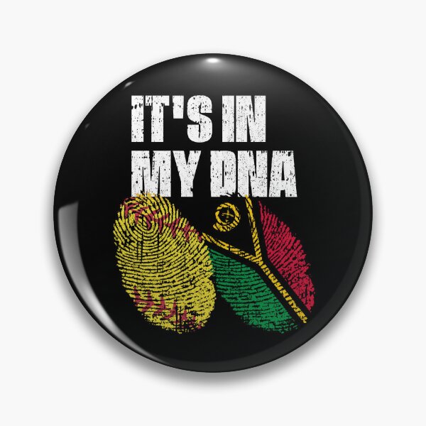 Item preview, IT'S IN MY DNA Softball - Vanuatu Flag Fingerprint  designed and sold by CosmoKitsch.