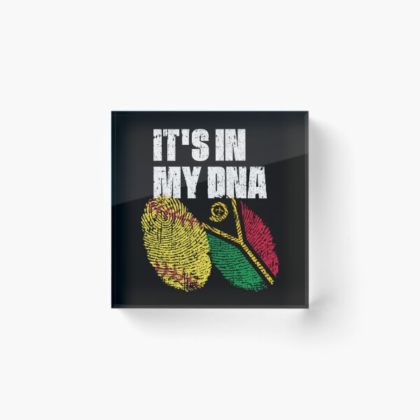 Item preview, IT'S IN MY DNA Softball - Vanuatu Flag Fingerprint  designed and sold by CosmoKitsch.