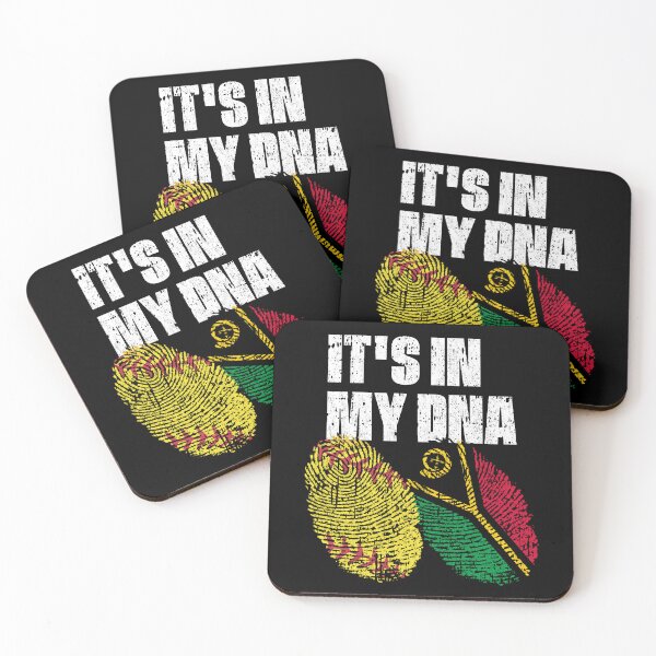 Item preview, IT'S IN MY DNA Softball - Vanuatu Flag Fingerprint  designed and sold by CosmoKitsch.