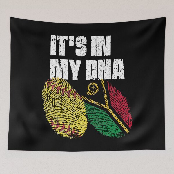 Item preview, IT'S IN MY DNA Softball - Vanuatu Flag Fingerprint  designed and sold by CosmoKitsch.