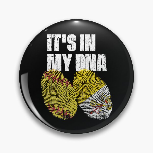 Item preview, IT'S IN MY DNA Softball - Vatican City Flag Fingerprint  designed and sold by CosmoKitsch.