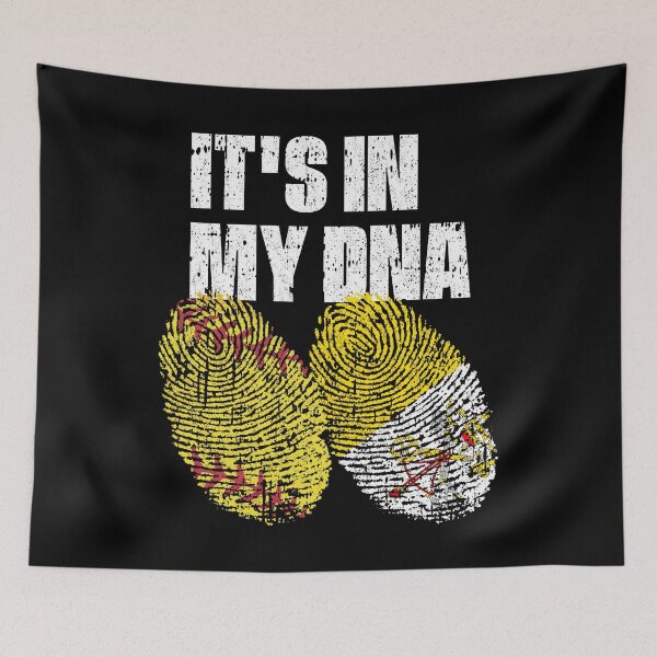 Item preview, IT'S IN MY DNA Softball - Vatican City Flag Fingerprint  designed and sold by CosmoKitsch.