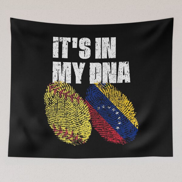 Item preview, IT'S IN MY DNA Softball - Venezuela Flag Fingerprint  designed and sold by CosmoKitsch.