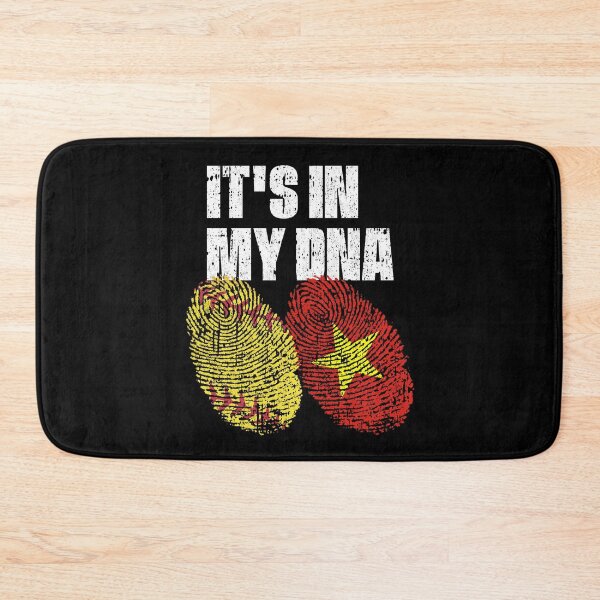 Item preview, IT'S IN MY DNA Softball - Vietnam Flag Fingerprint  designed and sold by CosmoKitsch.