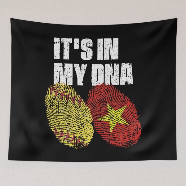 Item preview, IT'S IN MY DNA Softball - Vietnam Flag Fingerprint  designed and sold by CosmoKitsch.