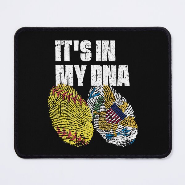 Item preview, IT'S IN MY DNA Softball - Virgin Islands Flag Fingerprint designed and sold by CosmoKitsch.