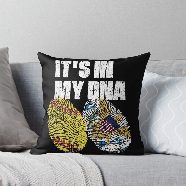 Item preview, IT'S IN MY DNA Softball - Virgin Islands Flag Fingerprint  designed and sold by CosmoKitsch.