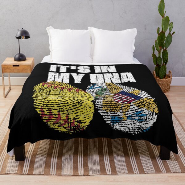 Item preview, IT'S IN MY DNA Softball - Virgin Islands Flag Fingerprint designed and sold by CosmoKitsch.