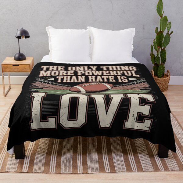Item preview, The Only Thing More Powerful Than Hate Is Love Vintage Football Quote Shirt designed and sold by Uglyandcute.