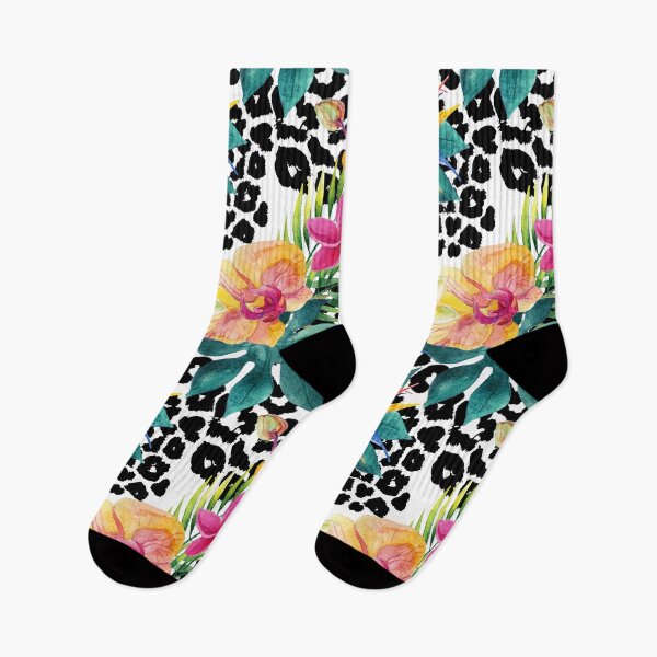 Item preview, Colorful Exotic Tropical Animal Print Floral designed and sold by RetroMaggie.