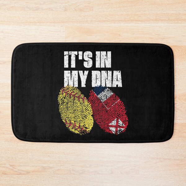 Item preview, IT'S IN MY DNA Softball - Wallis and Futuna Flag Fingerprint  designed and sold by CosmoKitsch.