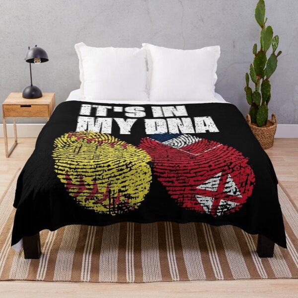 Item preview, IT'S IN MY DNA Softball - Wallis and Futuna Flag Fingerprint designed and sold by CosmoKitsch.