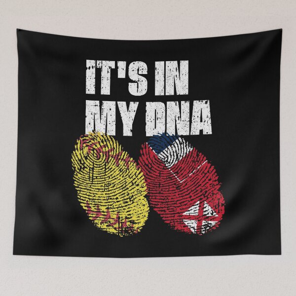 Item preview, IT'S IN MY DNA Softball - Wallis and Futuna Flag Fingerprint  designed and sold by CosmoKitsch.