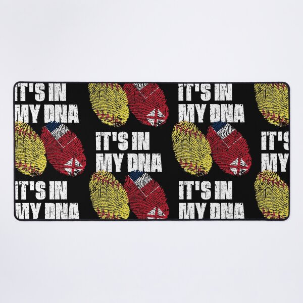 Item preview, IT'S IN MY DNA Softball - Wallis and Futuna Flag Fingerprint  designed and sold by CosmoKitsch.