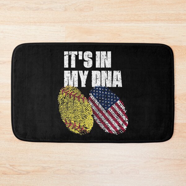 Item preview, IT'S IN MY DNA Softball - United States Flag Fingerprint  designed and sold by CosmoKitsch.