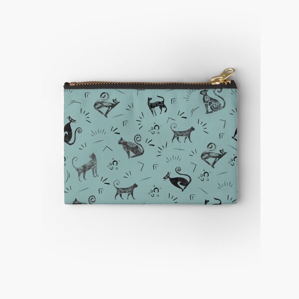 Item preview, Cave Art Cats on Light Gray Cyan designed and sold by KSimpson838.