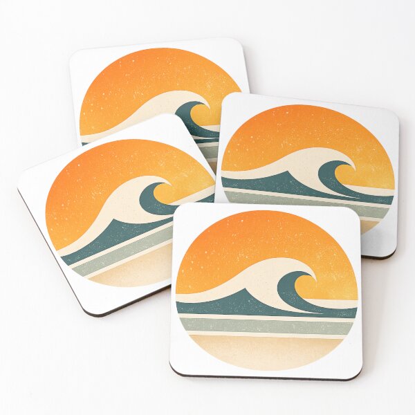 Item preview, Retro Minimal Wave Sunset Symbol Calm Vintage Ocean  designed and sold by Pixel Zen Studio.
