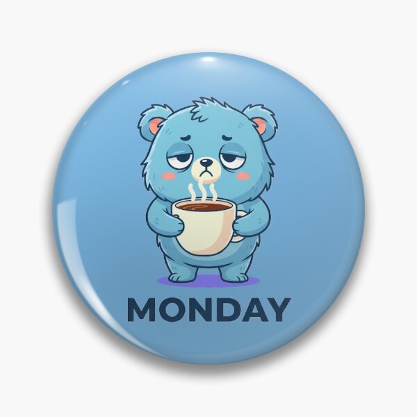 Item preview, Monday Coffee Mood Blue Bear designed and sold by Printforluck.