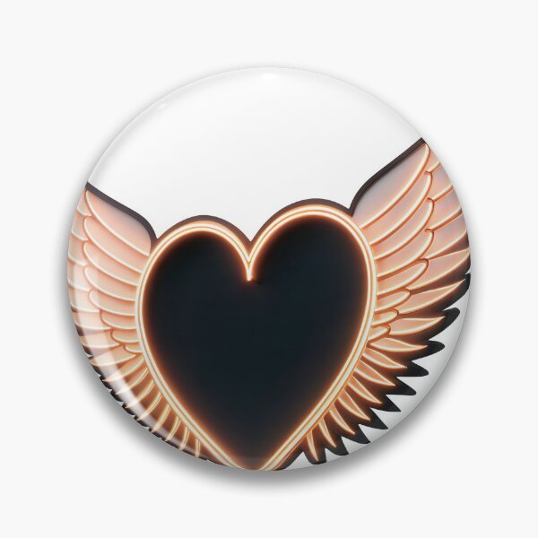 Item preview, Glowing heart with wings symbolizing love and freedom designed and sold by Creative88Art.