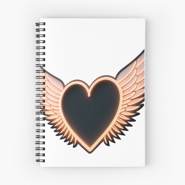 Item preview, Glowing heart with wings symbolizing love and freedom designed and sold by Creative88Art.