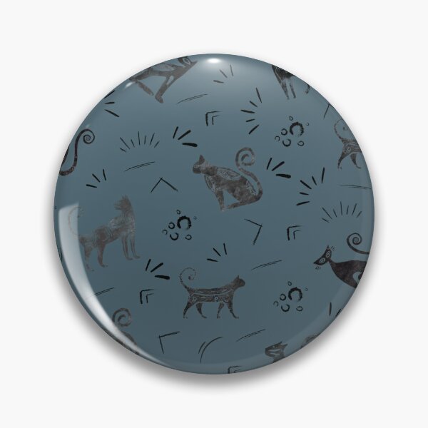 Item preview, Cave Art Cats on Dark Gray Azure designed and sold by KSimpson838.