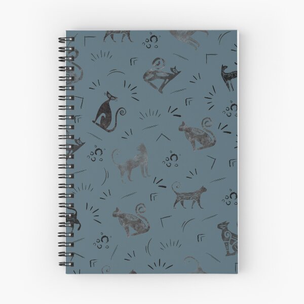 Item preview, Cave Art Cats on Dark Gray Azure designed and sold by KSimpson838.