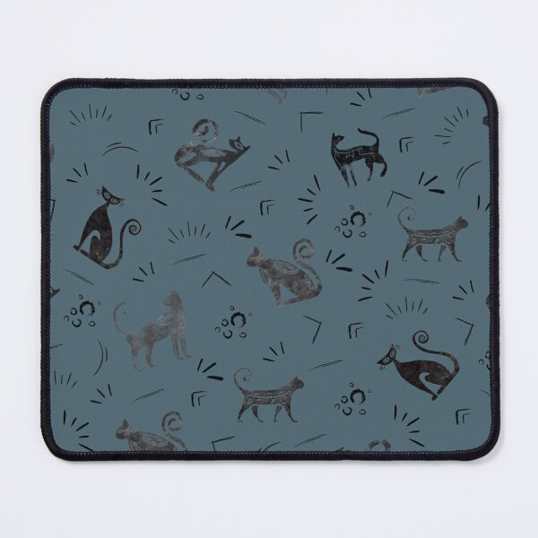 Item preview, Cave Art Cats on Dark Gray Azure designed and sold by KSimpson838.