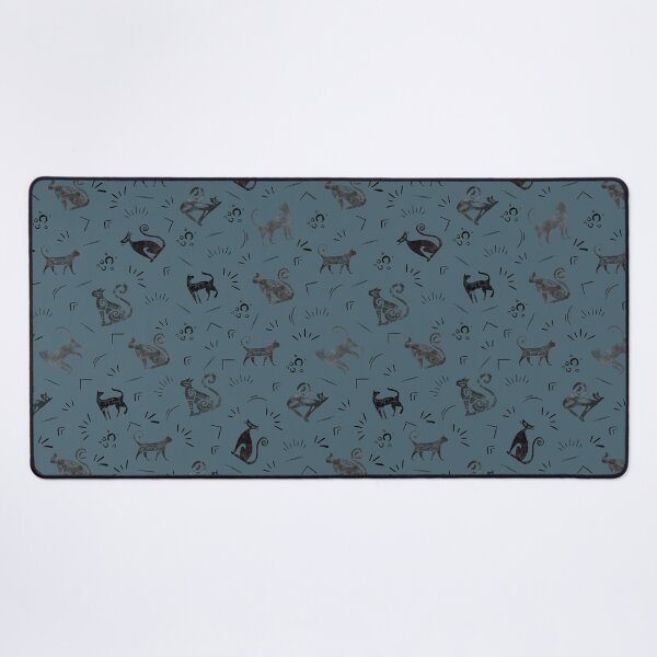 Item preview, Cave Art Cats on Dark Gray Azure designed and sold by KSimpson838.
