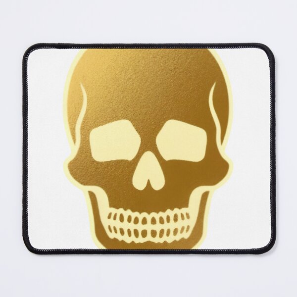 Item preview, Golden skull icon with metallic texture and bold design designed and sold by Creative88Art.
