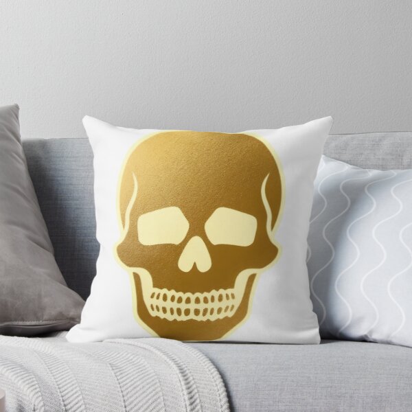 Item preview, Golden skull icon with metallic texture and bold design designed and sold by Creative88Art.