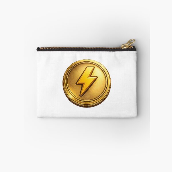Item preview, Golden coin with lightning bolt symbol for energy or power designed and sold by Creative88Art.